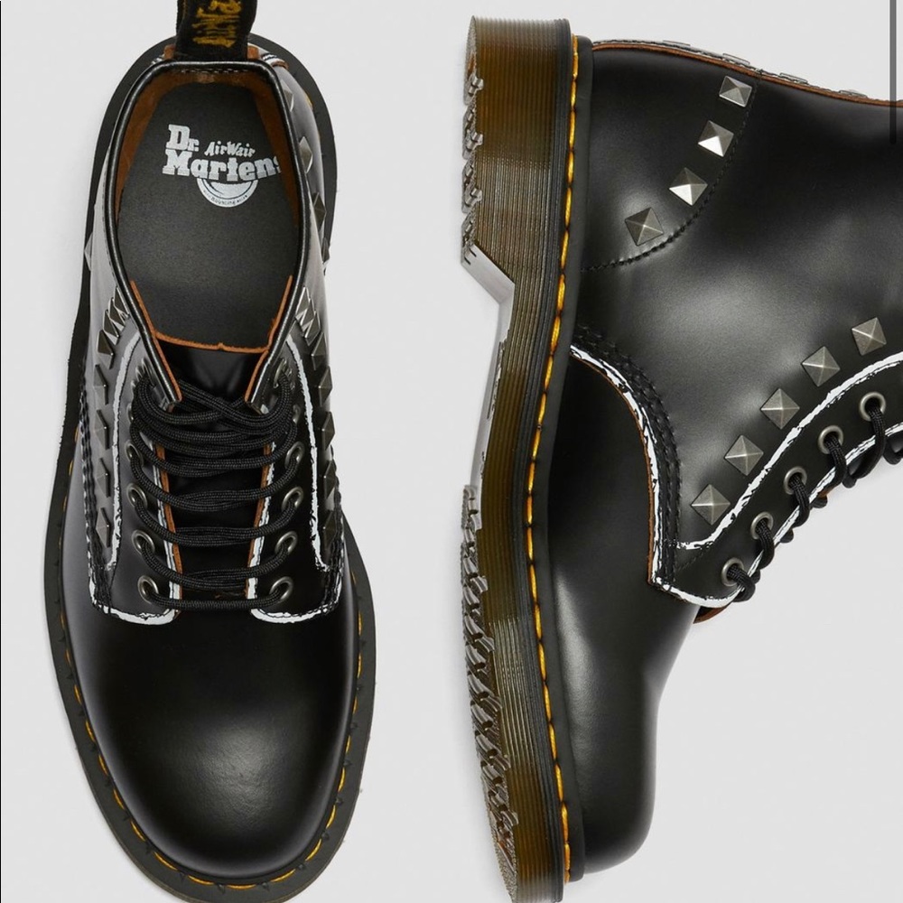 COPY - Dr.Martens 1460 Stud BLACK ROLLED VINTAGE SMOOTH